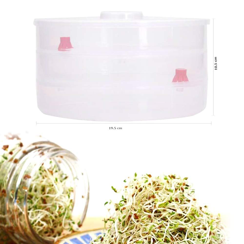093 Plastic 3 Compartment Sprout Maker White 093 Plastic 3 Compartment Sprout Maker White